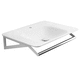 Corian® washbasin / wall-mounted / stone / stainless steel
