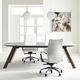 contemporary boardroom table / wooden / quartz / rectangular