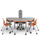 contemporary classroom table / laminate / triangular / with drawer