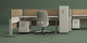 workstation desk system / free-standing / individual / multiplace