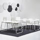 contemporary work table / laminate / melamine / metal