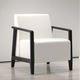contemporary lounge chair / fabric / beech / high back
