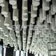 resin acoustic baffle / hanging / cylindrical / decorative