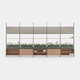metal room divider / wooden / contract / indoor