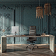executive desk / free-standing / 2 person / contemporary