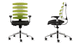 contemporary chair / fabric / on casters / with armrests