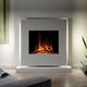 electric fireplace / floor-mounted / Single-sided / closed hearth