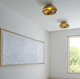 contemporary ceiling light / round / metal / LED