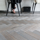 engineered parquet floor / oak / hardwood / chevron