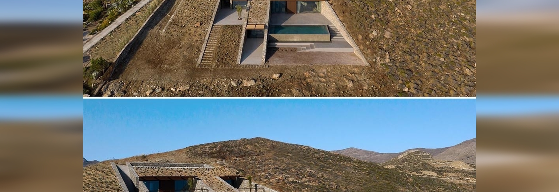 A Home Built Into The Hillside Of This Island Is Almost Invisible