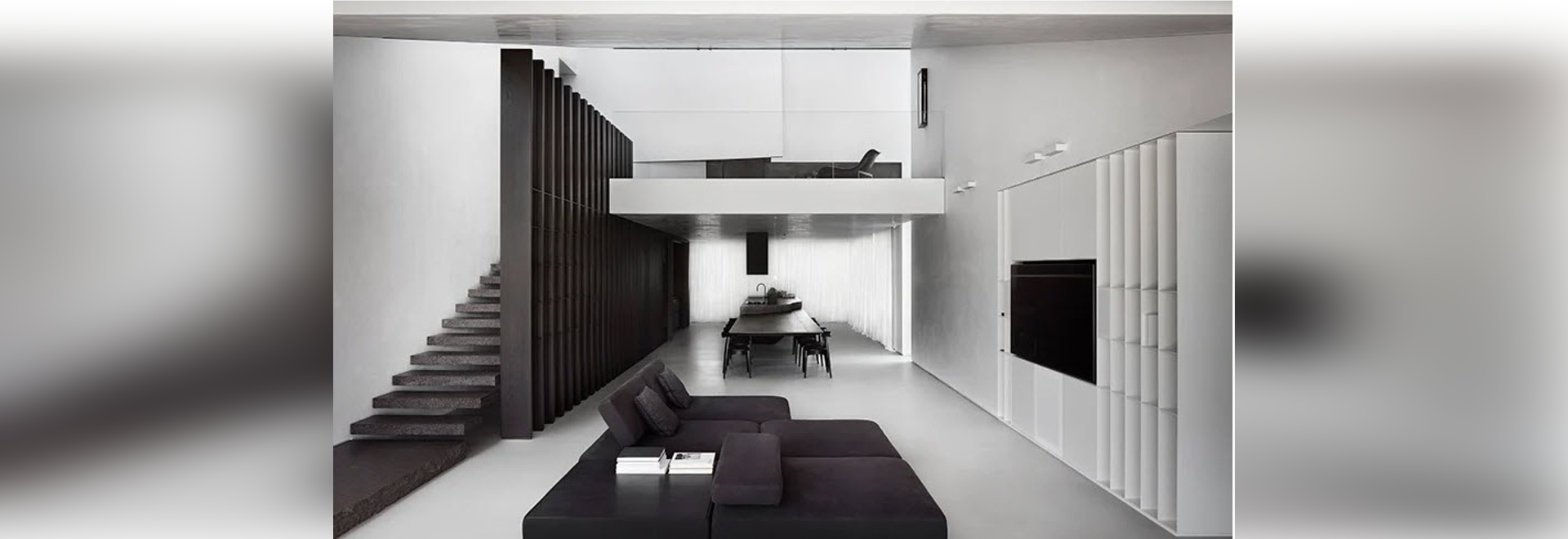 the main space, on the ground floor, is a mixture of functions
