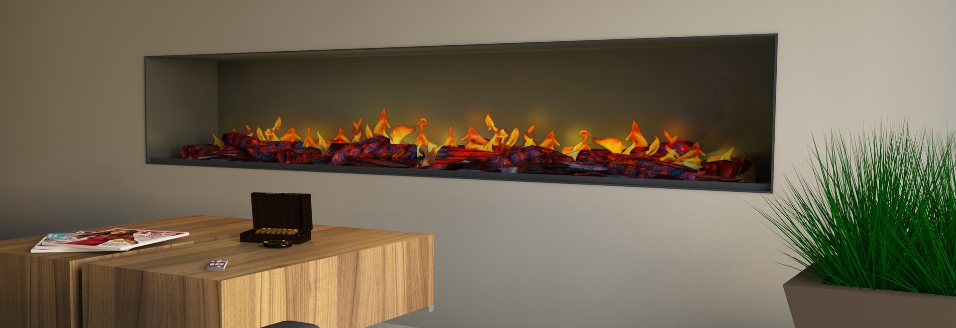 Muenkel Design Wall Fire Electronic Pro Opti Myst Electric