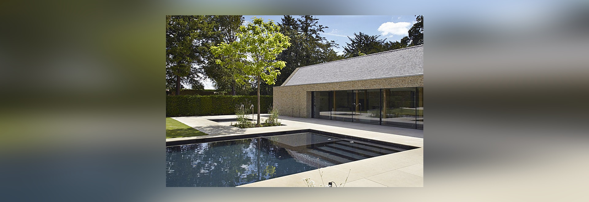 Outdoor Swimming Pool with inbuilt Children''s Pool