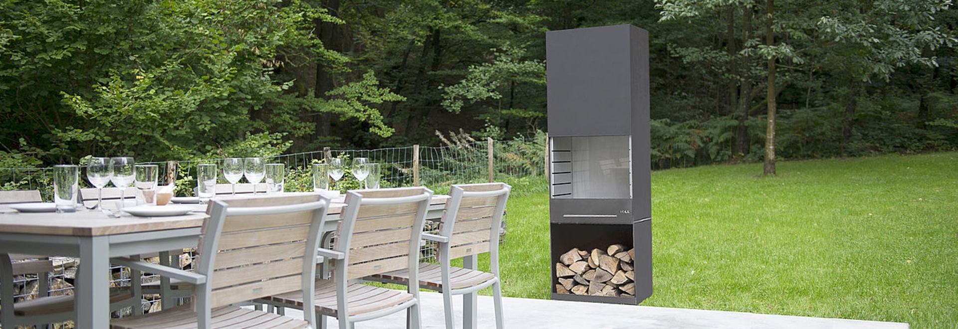 The wood barbecue K60 available in Painted steel - TOLE the outdoor ...