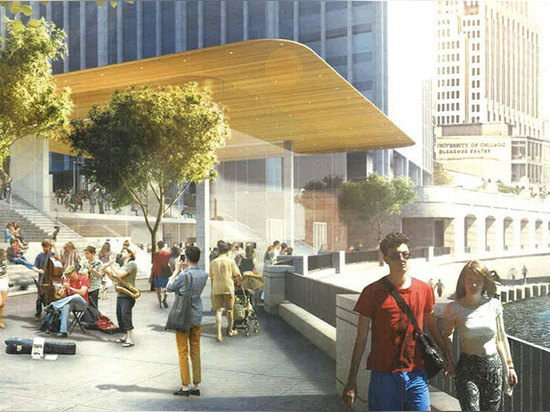 sneak peak at foster and partners' chicago riverfront apple store