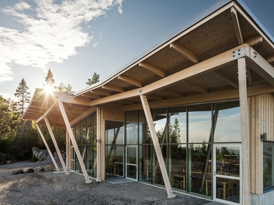 Sweco Architects builds timber-framed restaurant at Sweden's Hemsö Fortress