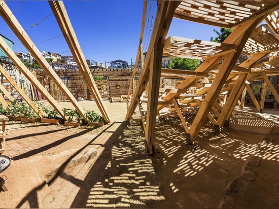 the scarcity and creativity studio the wave events space valparaiso chile sitio eriazo designboom 03shaded areas of the plan are found beneath the bleachers