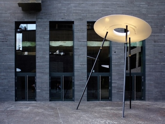 ingo maurer's guddevol street lights create an intimate setting in luxembourg