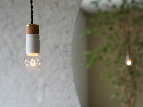 the detail of the simple bulb pendant lamps used inside