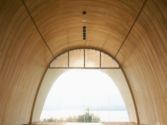 looking towards the water from the chapel