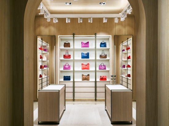 Bottega Veneta's Maison boutique in Beverly Hills features arched openings and neutral colours