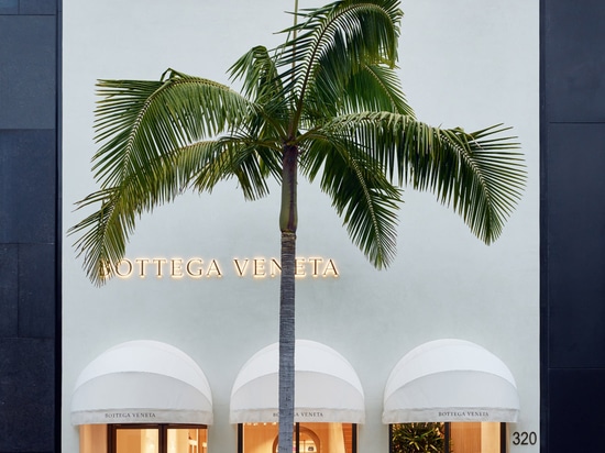 Bottega Veneta's Maison boutique in Beverly Hills features arched openings and neutral colours