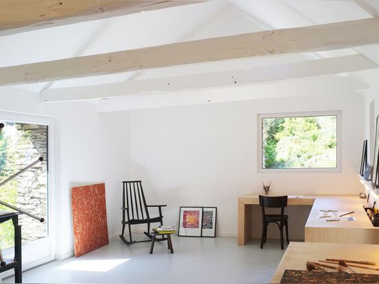 An old Breton barn converted into an artist studio