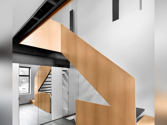 Naturehumaine includes ribbon-like staircase in refurbished Montreal residence