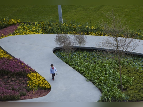 Plaza Euskadi in Bilbao, Spain, designed by New York practice Balmori Associates, combines urban planning with landscape architecture, linking the 19th-century part of the city with the newer Bilba...