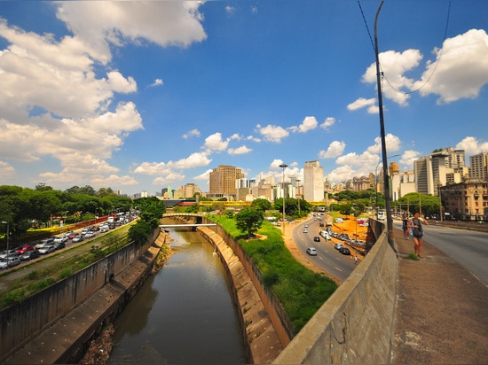 View of the Tiete, San Paolo.