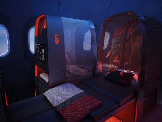 Athlete's Plane by Teague and Nike would be a "training room in the sky"