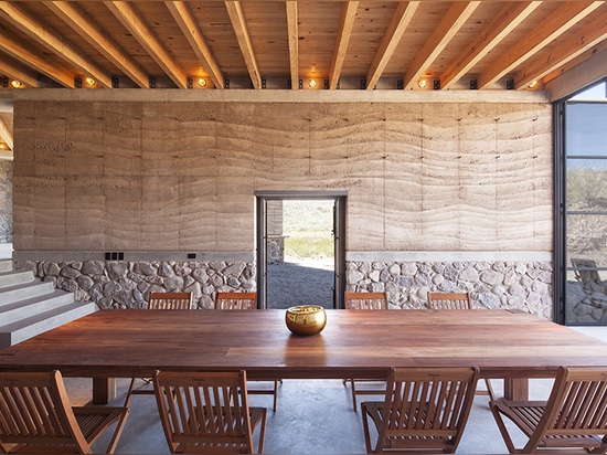 The Cave is a rammed-earth and stone villa in a Mexico wildlife conservation facility