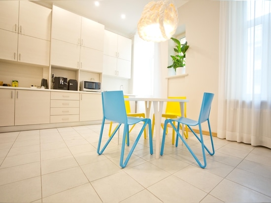 Colorful Zesty chairs in dining area