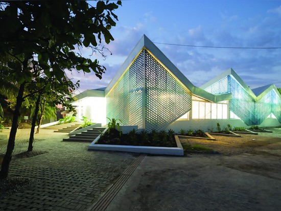 Building exterior at night