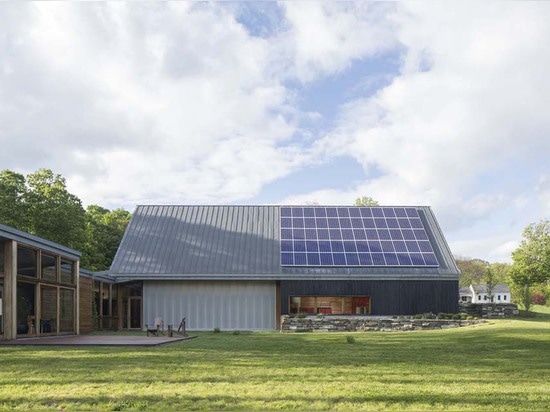 View of Studio Building with solar panels