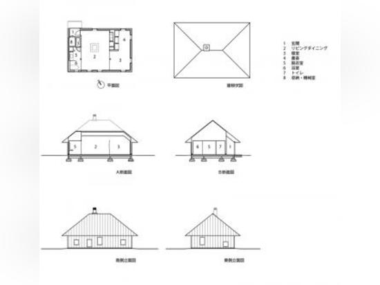 Floor plan, sectional drawing, elevation plan