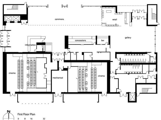 First Floor Plan ( Drawing © : Spillman Farmer Architects )