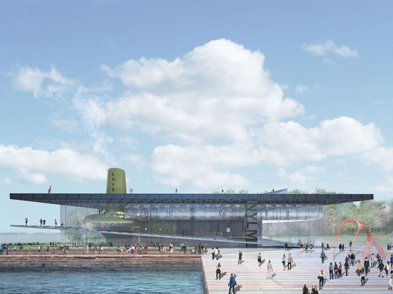 zU-studio proposes triangle structure for new york's liberty museum