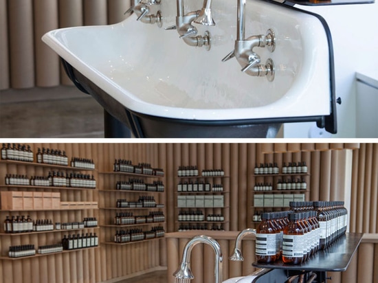 Cardboard Tubes Have Been Used Throughout This Aesop Store In Downtown LA