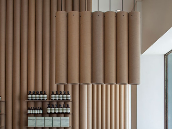 Cardboard Tubes Have Been Used Throughout This Aesop Store In Downtown LA