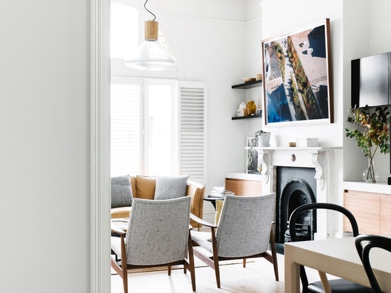 Gold-Tinged Scandinavian Simplicity for a Melbourne Apartment by Fiona Lynch