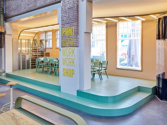 Party Inside: Studio Modijefsky Reinvents Amsterdam Tram Depot as All-Day Space