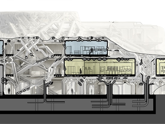 solid studio suggests nanonano science center as a sculptural network