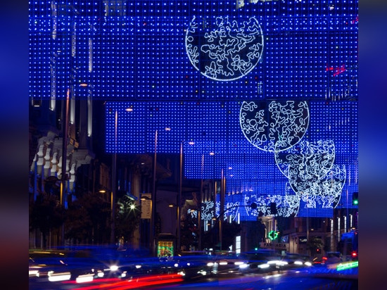 Madrid installs moon-themed Christmas lights