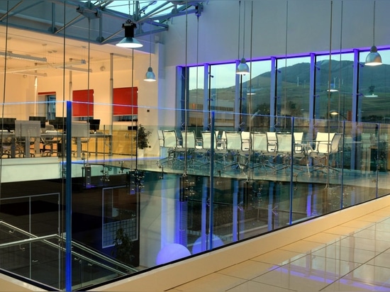 All-glass mezzanine