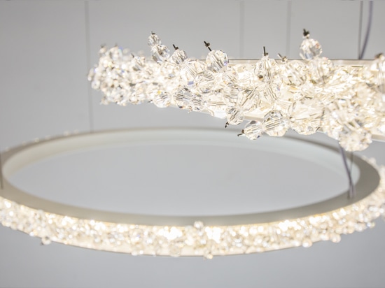 Halo crystal chandelier