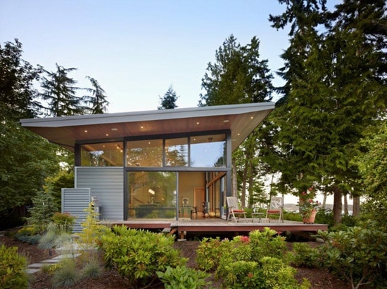 This Pacific Northwest House Is Located On A Wooded Waterfront Property