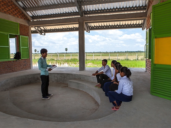 weston williamson + partner and building trust international design brick-clad school in cambodia