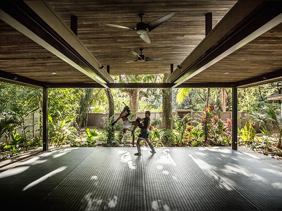 studio saxe crafts jungle yoga pavilion for ‘nalu nosara’ hotel in costa rica