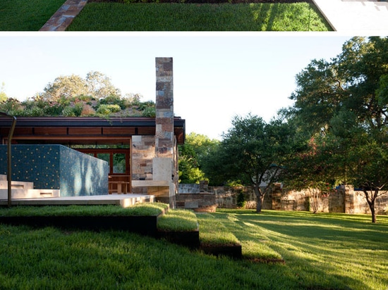 This Poolhouse In Texas Is Covered With A Lush Green Roof